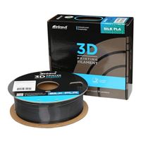 Inland 1.75mm PLA Dual Color Silk 3D Printer Filament 1kg (2.2 lbs) Cardboard Spool - Black-Silver