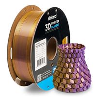 Inland 1.75mm PLA Dual Color Silk 3D Printer Filament 1kg (2.2 lbs) Cardboard Spool - Gold-Purple