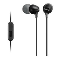 Sony MDREX15AP In-Ear Earbud Headphones with Mic - Black