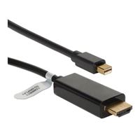 Inland MiniDisplayPort 1.2 Male to HDMI 2.0 Cable Male - 6ft