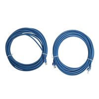 Inland 14 Ft. CAT 6 Stranded UTP, Bare Copper Conductor, Snagless Ethernet Cables 2-Pack - Blue