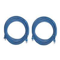 Inland 50 Ft. CAT 6 Stranded UTP, Bare Copper Conductor, Snagless Ethernet Cables 2-Pack - Blue