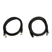 Inland 7 Ft. CAT 7 Shielded Connectors Ethernet Cables 2-Pack - Black