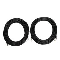 Inland 50 Ft. CAT 7 Shielded Connectors Ethernet Cables 2-Pack - Black