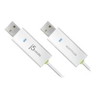 j5create USB 2.0 (Type-A) Male to USB 2.0 (Type-A) Male Wormhole Switch Transfer Cable 5.9 ft. - White