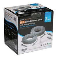 Inland 60 Ft. CAT 5E Solid UTP Ethernet Cables 2 Pack - Gray