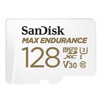 SanDisk 128 GB Max Endurance microSDHC Class 10 / UHS-3 Flash Memory Card with Adapter