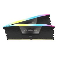 Corsair VENGEANCE RGB 32GB (2 x 16GB) DDR5-6000 PC5-48000 CL40 Dual Channel Desktop Memory Kit CMH32GX5M2B6000C40 - Black