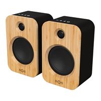 House of Marley Get Together Duo Powerful Bookshelf Speakers with Wireless Bluetooth Connectivity and Sustainable Materials