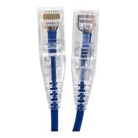 Micro Connectors 3 Ft. CAT 6A Ultra Slim Ethernet  - Blue