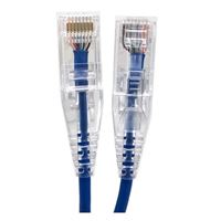 Micro Connectors 15 Ft. CAT 6A Ultra Slim Ethernet Cable - Blue