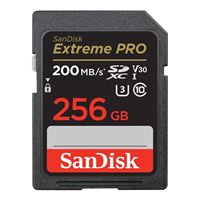 SanDisk 256GB Extreme PRO SDXC Class 10 USH-3 V30 Flash Memory Card