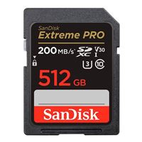 SanDisk 512GB Extreme PRO SDXC Class 10 UHS-3 V30 Flash Memory Card