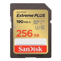 SanDisk 256GB Extreme PLUS SDXC Class 10 UHS-3 V30 Flash Memory Card