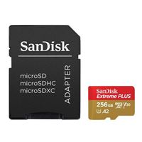 SanDisk 256GB Extreme PLUS microSDXC Class 10 A2 UHS-3 V30 Flash Memory Card with Adapter