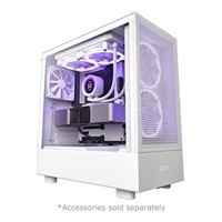 NZXT H5 Flow Tempered Glass ATX Mid-Tower Computer Case - White