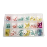 The Best Connection Heat Shrink Crimp Seal (CS) Terminal kit in a 18 Compartment Lockable Plastic Box - 115 Pieces