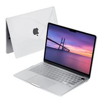Techprotectus Hard Shell Case with Keyboard Cover for Apple MacBook Air 13.6&quot; M2 2022-Crystal Clear