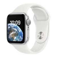 Apple Watch SE GPS 40mm Aluminum Case with Sport Band - Silver/White