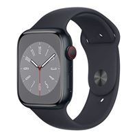Apple Watch Series 8 Cellular GPS 45mm Aluminum Case with Sport Band - Black