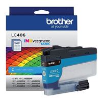 Brother LC406C Standard Yield Cyan INKvestment Tank Ink Cartridge