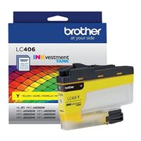 Brother LC406Y Standard Yield Yellow INKvestment Tank Ink Cartridge