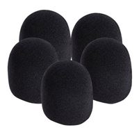 On-Stage ASWS58B5 Windscreen for Handheld Microphones - Black (5-pack)