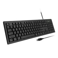 MacAlly 104 Key Full-Size USB Keyboard with Short-Cut Keys - Black
