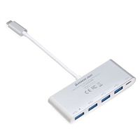 IOGear USB-C to 4 Port USB-A Hub with Power Delivery Pass-Thru