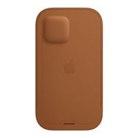 Apple Leather Sleeve with MagSafe for iPhone 12 and 12 Pro - Saddle Brown
