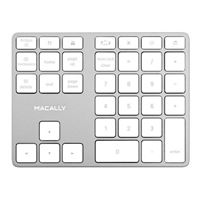 MacAlly Wireless Number Pad for Laptop - Rechargeable Bluetooth Keypad - Ultra Slim 35-Key Numeric Keypad for Entering Data Compatible with MacBook, iPad, iPhone, iOS, Laptop, Windows, Android