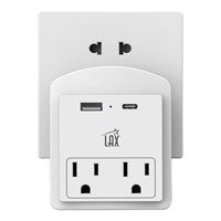 LAX Gadgets Multi-Plug Surge Protector - White