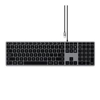 Satechi Slim W3 Wired Backlit Keyboard with Numeric Keypad - Illuminated Keys & Built-in USB-C Connection - Compatible with 2020 iMac, 2020 Mac Mini, 2020 MacBook Pro, 2020 MacBook Air
