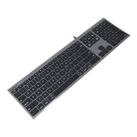 MacAlly Ultra Slim USB Wired Keyboard - Space Gray