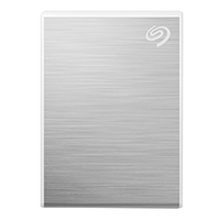 Seagate One Touch 500GB USB 3.2 Gen 2 Type-C External Portable SSD with Rescue Data Recovery Services - Silver