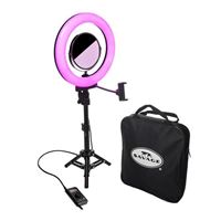 SavageRGB Tabletop Ring Light with Stand, Mirror and Phone Holder
