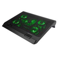 Accessory Power ENHANCE Gaming Laptop Cooling Pad Stand with LED Cooler Fans - Green