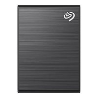 Seagate One Touch 500GB USB 3.2 Gen 2 Type-C External Portable SSD with Rescue Data Recovery Services - Black
