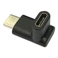 QVS USB 3.2 (Gen 2 Type-C) Male to USB 3.2 (Gen 2 Type-C) Female Up or Down Angle Adapter