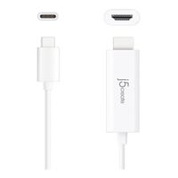 j5create JCC153 USB-C to 4K HDMI 2.0 Cable Refurbished 5 ft.- White