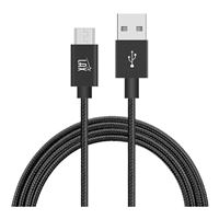 LAX Gadgets Micro USB 2.0 Android Durable Nylon Braided Tangle Free Charging and Data Sync Cable for Samsung, HTC, Motorola, Nokia, Kindle, MP3, Tablet and More 10 Feet - Black