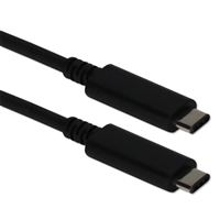 QVS USB 3.1 (Gen 2 Type-C) to USB 3.1 (Gen 2 Type-C) SuperSpeed Cable 3.3 ft - Black