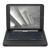 Zagg Rugged Book Folio Case and Keyboard for iPad 7/ Air3/ Pro10.5 - Black