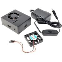 Micro Connectors Aluminum Case Kit with Power and Fan - Black