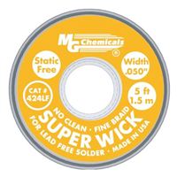 MG Chemicals Super Wick Desoldering Braid Lead Free Solder Yellow #2, 0.05&quot; x 5'