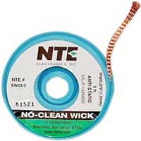 NTE Electronics No-Clean Wick w/Anti-Static Bobbin #3 Green