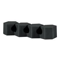 Audiovox Electronics 3-channel cable holder (Black) - 4 Pack