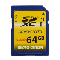 Micro Center 64GB SD Card UHS-I Class 10 SDXC Flash Memory Card