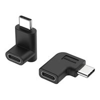 EZQuest Inc. EZQuest USB Type-C Male to Type-C Female 90 Degree Mini Adapter - 2 Pack