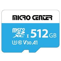 Micro Center 512GB microSDXC Class 10 / U3 / V30 / A1 Flash Memory Card with Adapter